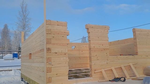 дом баня 6х8.5 брус каркас.
