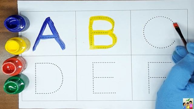 A for Apple,B for Ball, Paint colors, kids class, Color #toddlers #kidssong #abcdsongs #teyateya