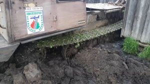 Трактор Т-4 с лесным плугом ( в деле)