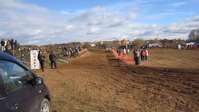 Жёсткая борьба на финише! Мотокросс.Углич 12/10/13