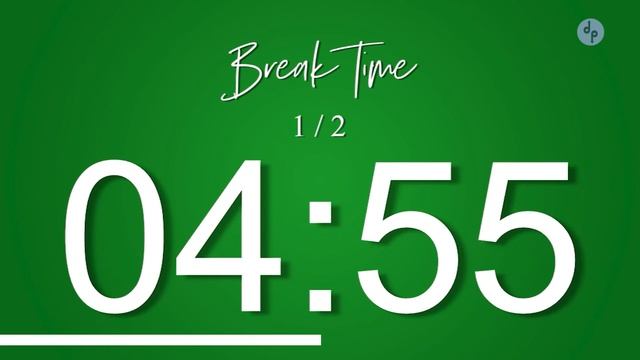 1 hour Green Design Pomodoro Technique - Study / Work / Focus Timer (2 sets)