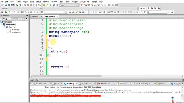 C++ Programming Basics Lecture 12  (Structure in file and file handling functions)