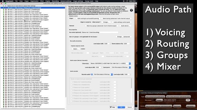 Step-by-step: Hauptwerk Mixer, Impulse Response, Multi-Channel Virtual Acoustics