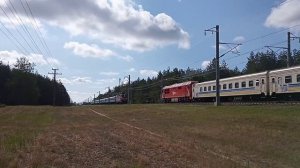 Встреча ТЭП70БС-115 и ЧС4т-559