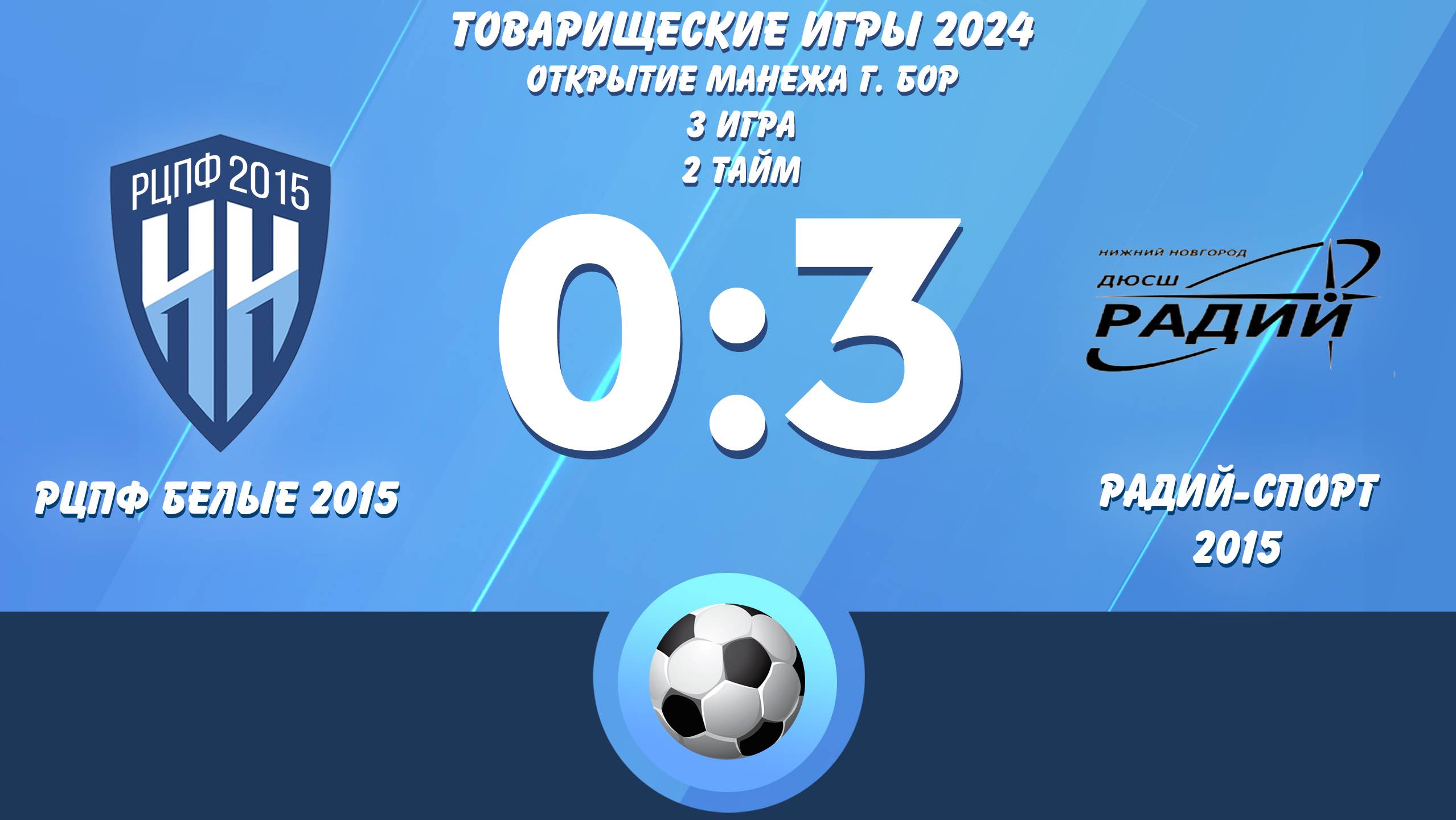 Запись матча РЦПФ Белые 2015 - Радий-Спорт 2015 2 тайм
