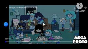 Lincoln loud and his sisters crying in green lowser and goo goo gaa gaa