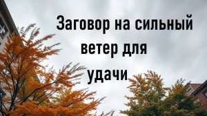 Мой семейный заговор на сильный ветер для удачи