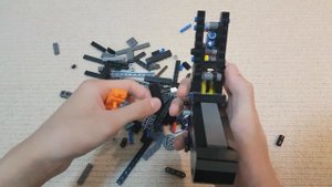 Lego Select-fire rubberband gun [Semi/Full-auto] - Tutorial (Read description)