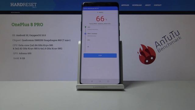 Benchmark AnTuTu on OnePlus 8 Pro AnTuTu - Snapdragon 865 Performance Test
