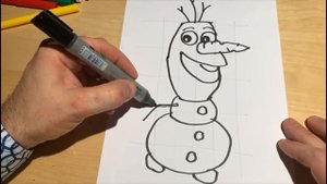 HOW TO DRAW OLAF FROM FROZEN SIMPLE / Как нарисовать ОЛАФ ИЗ FROZEN 2