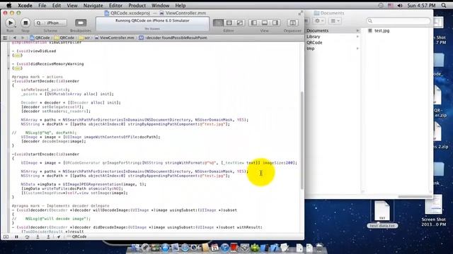 QR code generating and encoding using iOS-QRCode-Encoder and ZXing