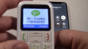 Incoming call & Outgoing call at the Same Time Fly Ezzy 5 white +iPhone 12 Pro