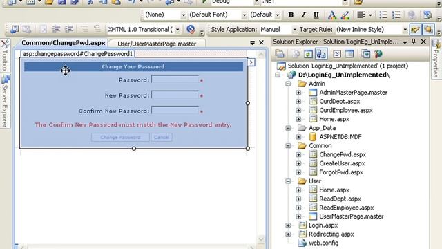 Change Password Control (ASP.Net 22 of 44)