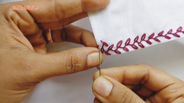VERY EASY HANDKERCHIEF OUTLINE HAND EMBROIDERY FOR BEGINNERS#easyhandembroidery