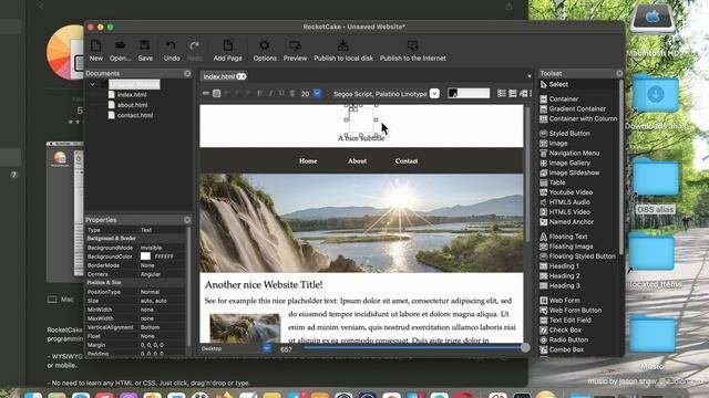 RocketCake Website Editor Responsive Website Builder Developer Tools App [MAC]