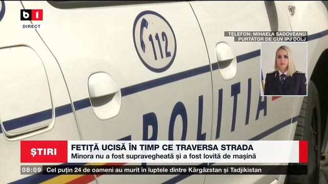 FETIȚĂ UCISĂ ÎN TIMP CE TRAVERSA STRADA_Știri B1_18 sept 2022 смотреть онлайн