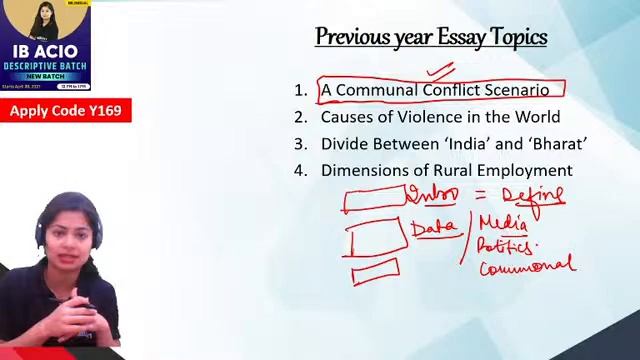 IB ACIO TIER 2 - Previous year essay topics