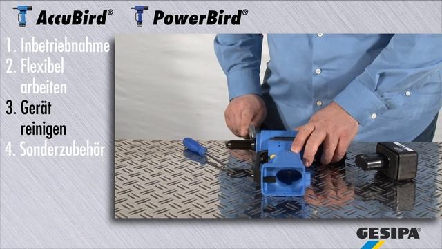 Geräteinbetriebnahme und Wartung: GESIPA AccuBird & PowerBird смотреть онлайн