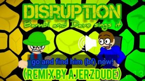 Fnf vs Dave and Bambi Golden Apple Edition | Disruption but Dave sings with Bambi