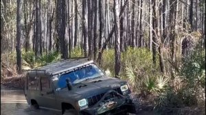 Jeep wrangler jk and Jeep cherokee xj on a trail ride