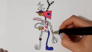 Удивительный цифровой цирк как нарисовать Зубл/ раскраска