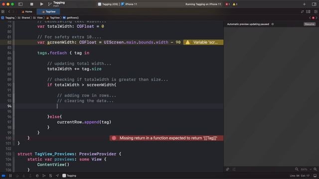 SwiftUI Tag View - Chips View - Tag List View - Custom Grid Stacks - Xcode 13 - SwiftUI Tutorials