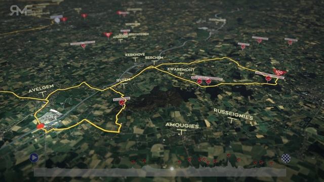 Dwars door Vlaanderen 2021 - A travers la Flandre 2021 - Route animation, profile & cobble sectors смотреть онлайн