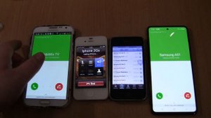 Double Samsung fake on Samsung Note 2+A51 via Fake call+Iphone 4s+3Gs Incoming call