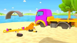 Trucks save the day! Car cartoons for kids & Leo the truck. Street vehicles cartoon full episodes.