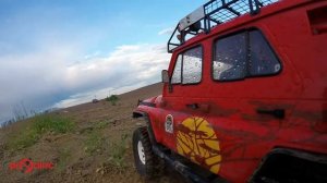 RC Toyota Prado and UAZ on the beach