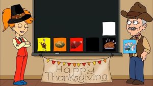 THANKSGIVING Behavior Card Day/Classic Caillou Gets In TURKEY Dead Meat