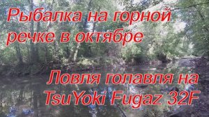 Рыбалка на горной речке в октябре. Ловля голавля на TsuYoki Fugaz 32F.