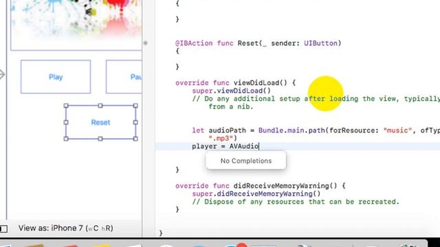 Tutorial 25: How To Create Audio Player in Swift | Music player in iOS XCode
