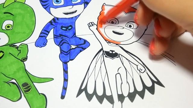 PJ Masks heroes coloring Герои в масках раскраска героев смотреть онлайн