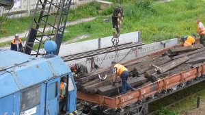 Железнодорожный кран КДЭ 161-1912, часть 2.