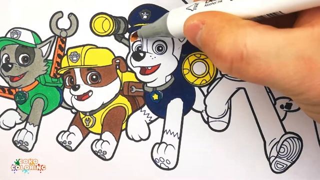 Coloring PAW Patrol | Coloring Book | Coloring For Kids смотреть онлайн