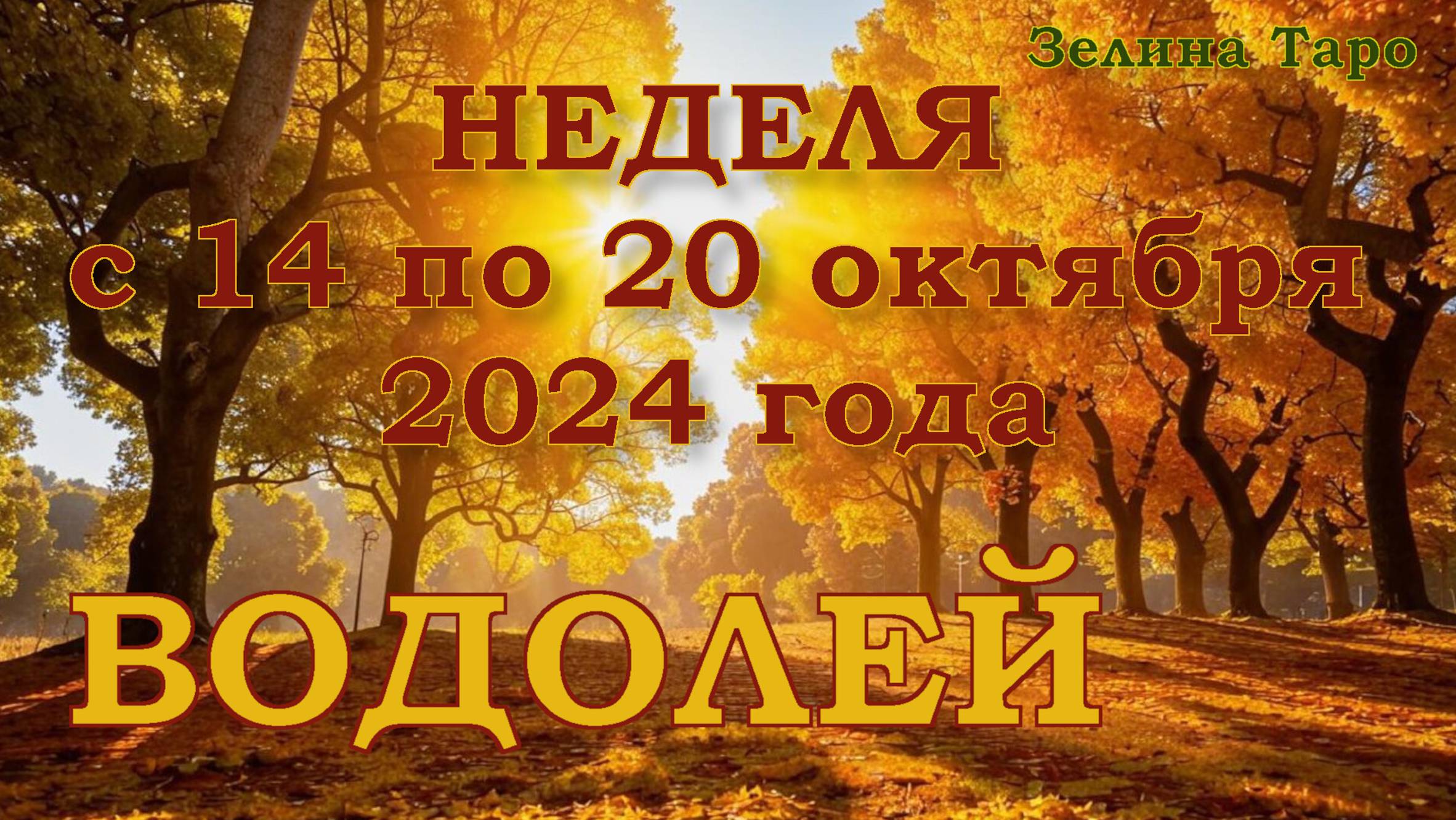 ВОДОЛЕЙ | ТАРО прогноз на неделю с 14 по 20 октября 2024 года