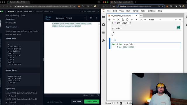 41. Collections.OrderedDict: Hackerrank | Python Solution Explained