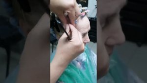 Биозавивка на тонкие седые волосы