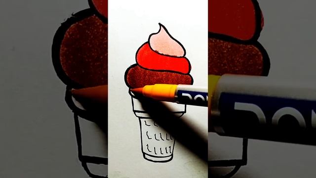 🍦🍎#satisfying #colorfull #art#challenge  #shortsvideo