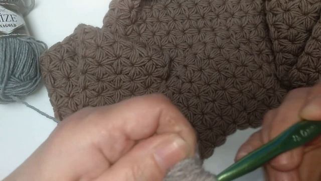 Супер двухсторонний шарф "ЗВЁЗДОЧКА" крючком МК 1 смотреть онлайн