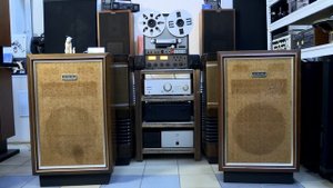 VICTOR BLA-50 ￥116,000(2台、1960年代(詳細年代不明). 17Hz～20000Hz, источник i-Phone, усилитель KENWOOD L-A1.