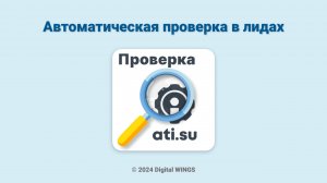 Автопроверка в лидах Битрикс24 по базе АТИ (ati.su)