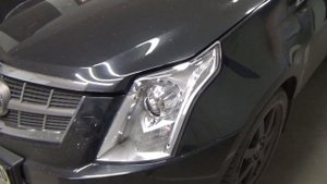 Cadillac SRX II Рестайлинг -ремонт фар с заменой линз HELLA 3R ( 5S )