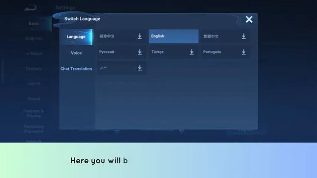 How to Change language and voice language in Honor of Kings