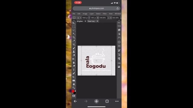 Steps to use 3D Logo Mockup on Photopea for iPhone users