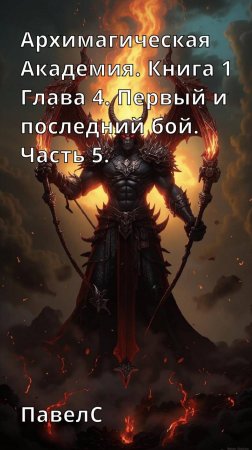 Архимагическая Академия. Книга 1. Глава 4. Пролог. Первый и последний бой. Часть 5.