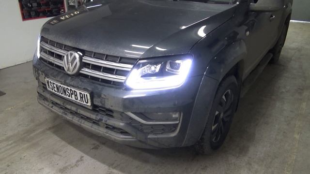 Volkswagen Amarok Dark Label . Доделываем дальний свет + Osram d3s lazer 200% смотреть онлайн