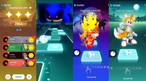 Sonic 🆚 Sonic Exe 🆚 Super Sonic 🆚 Tails Sonic | Tiles Hop Sonic Team