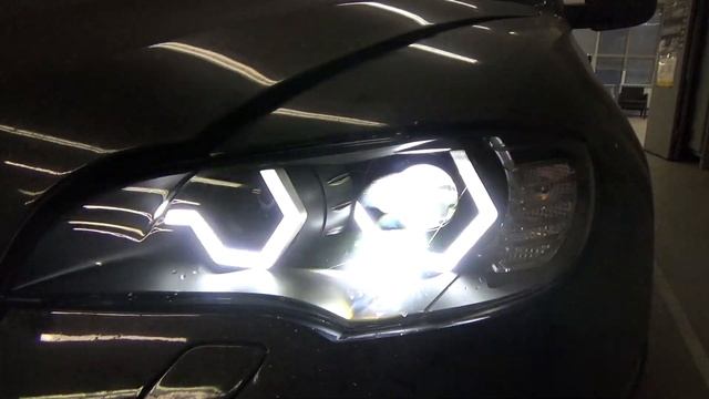 BMW X6 E71. BI LED адаптив + LED DRL F - stile смотреть онлайн